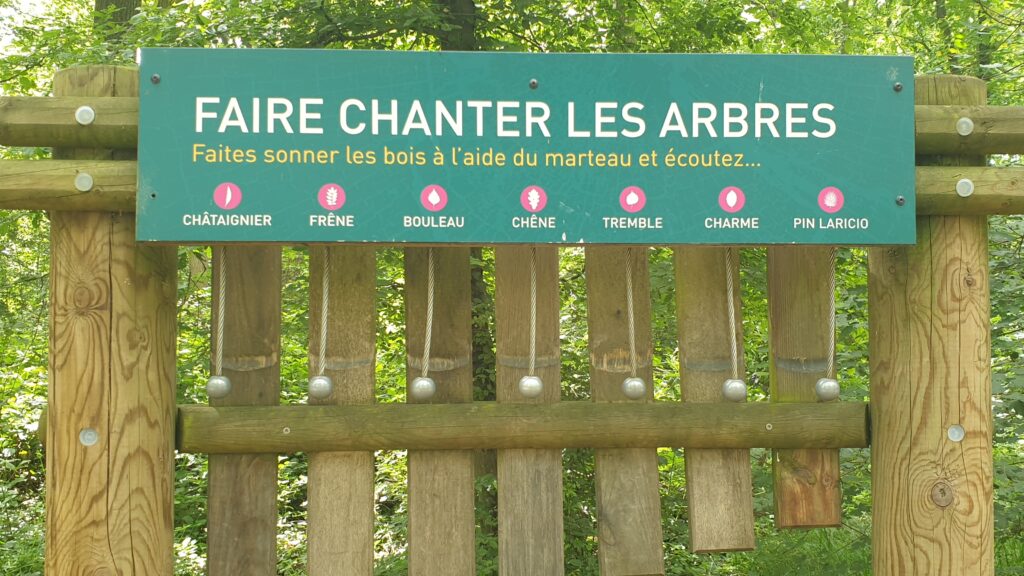Signalétique du bois de la Hacquinière sur les sons des bois