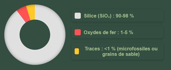 Composition de la meulière en %